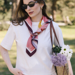 Gładki biały t-shirt damski